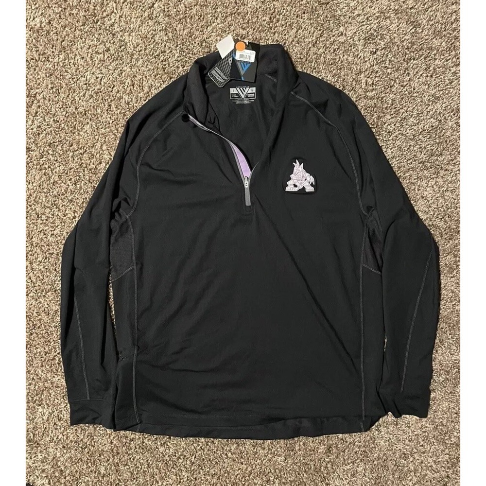 Arizona Coyotes Long Sleeve Half Zip Sports Jacket - NHL Hockey Fights Cancer L